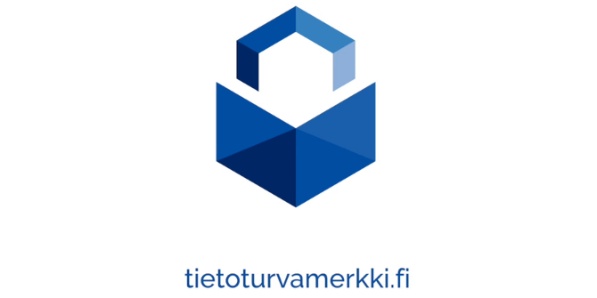 Tietoturvamerkki kertoo, että älylaitteen tietoturvaominaisuudet ovat kunnossa. 